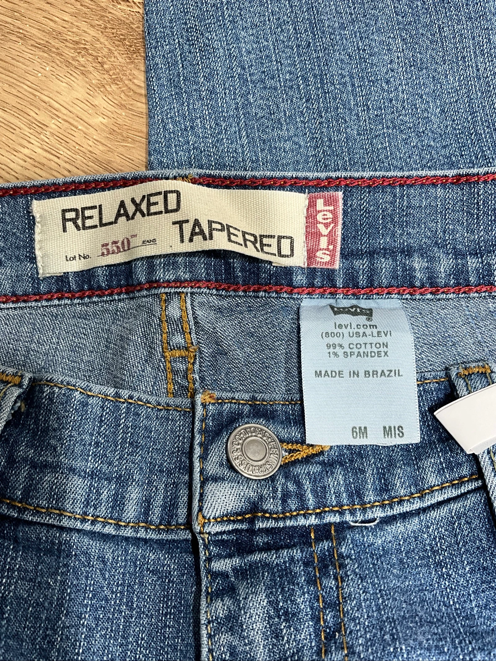 Levi's 550 Relaxed Tapered 6M MIS Vintage 99% Katoen Blauw lvh 076 – photo 10